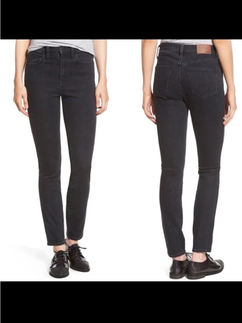 Madewell High Riser Skinny Black Jeans